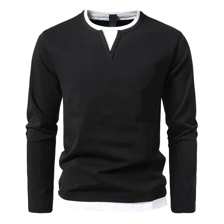 ÉLAN | T-shirt à manches longues premium en coton peigné