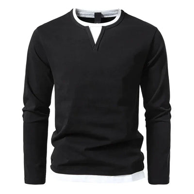 ÉLAN | T-shirt à manches longues premium en coton peigné