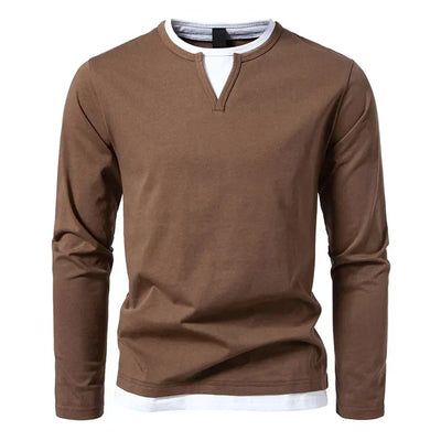 ÉLAN | T-shirt à manches longues premium en coton peigné