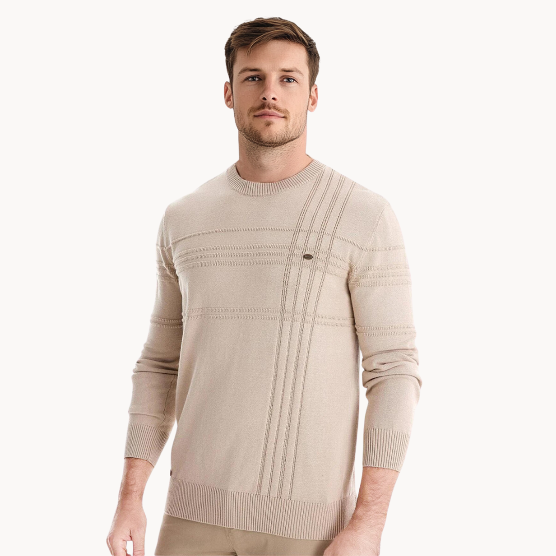 ÉLAN | Pull élégant pour homme à motif à carreaux