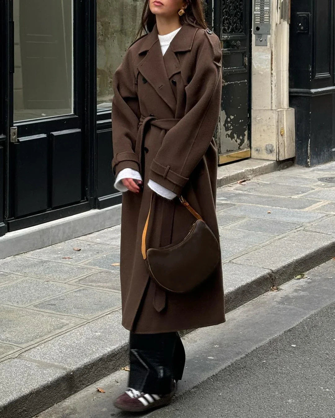 Gina Trench Coat | Women’s Wool Blend Outerwear, Double Breasted Design, Timeless Elegance 1