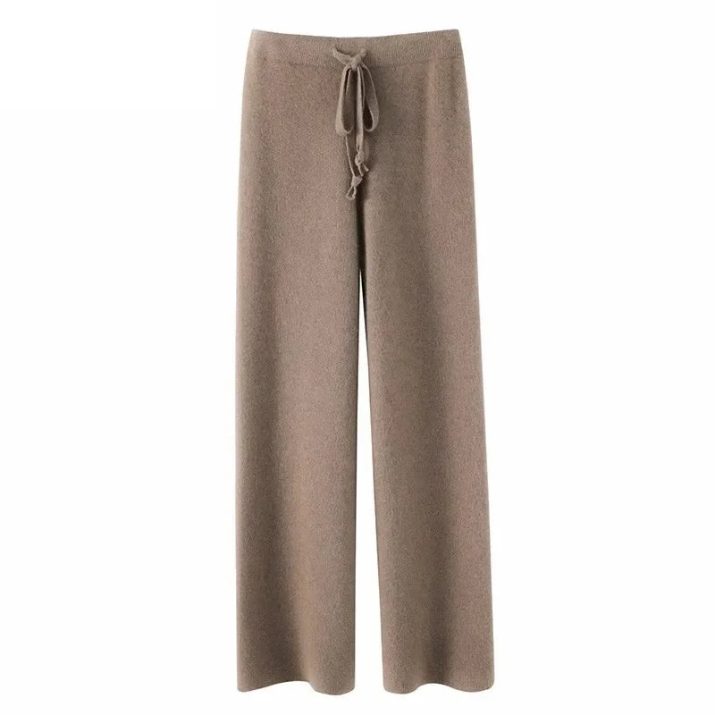 Hässel Sweater Pants | Women’s Wide Leg Trousers, Soft Wool-Polyester Blend, Comfortable Fit 2