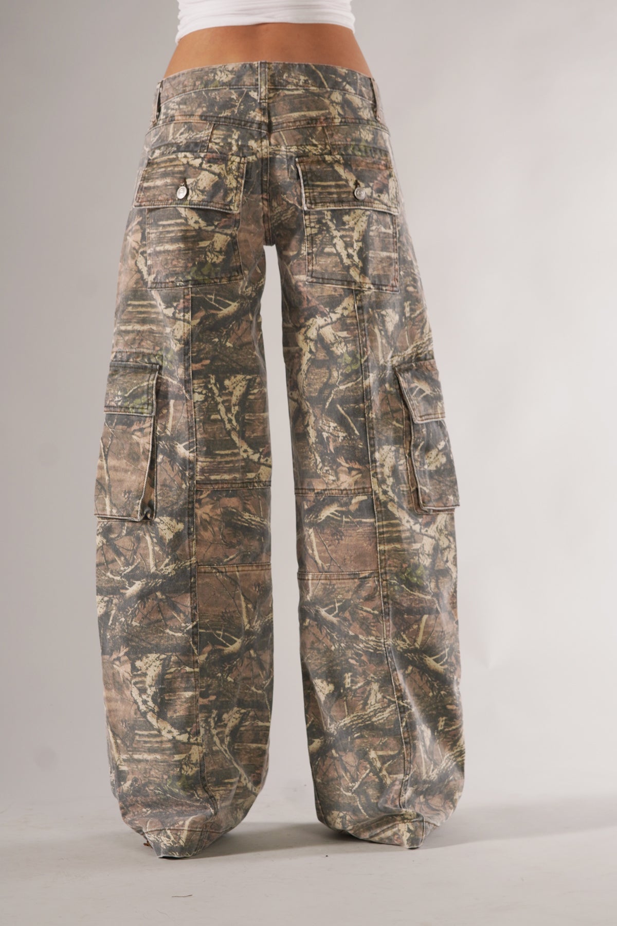 Valina Camo Cargo Pants | Women’s Wide Leg Trousers, Breathable Fabric, Trendy Camouflage Design 5