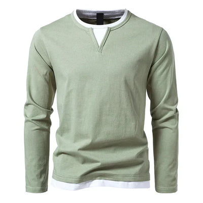 ÉLAN | T-shirt à manches longues premium en coton peigné